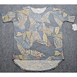 LulaRoe Irma Top Tunic Womens XL Abstract Print Round Neck Short Sleeve New